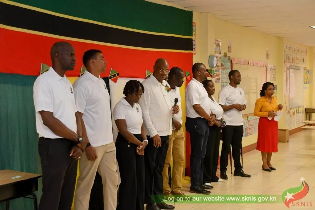 Image 1 accompanying “St. Kitts Cabinet Ministers and Ambassadors Visit Schools Ahead of Independence Celebrations”