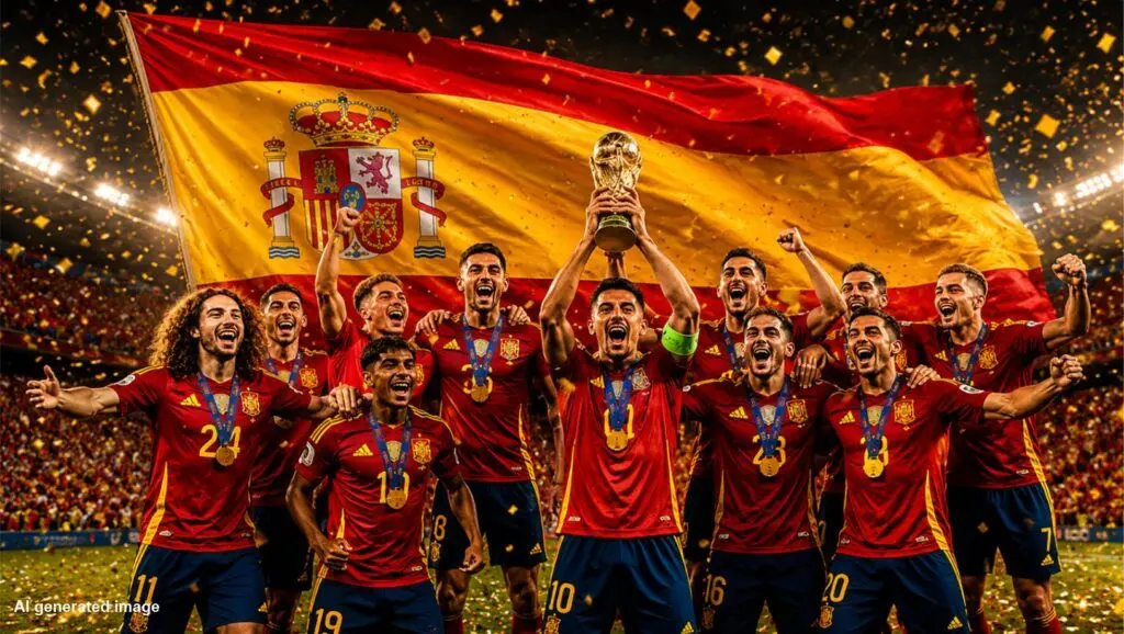 Image 1 accompanying “Spain clinches second FIFA World Cup title; Europe continues its dominance on football’s biggest stage, Gautam Karve, Editor-in-Chief, World Media Organization”