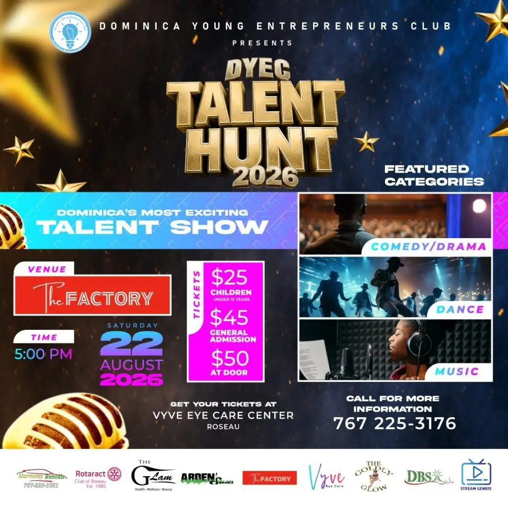 Image 1 accompanying “DYEC Talent Hunt 2026: Celebrating and Investing in Dominica’s Young Talent”